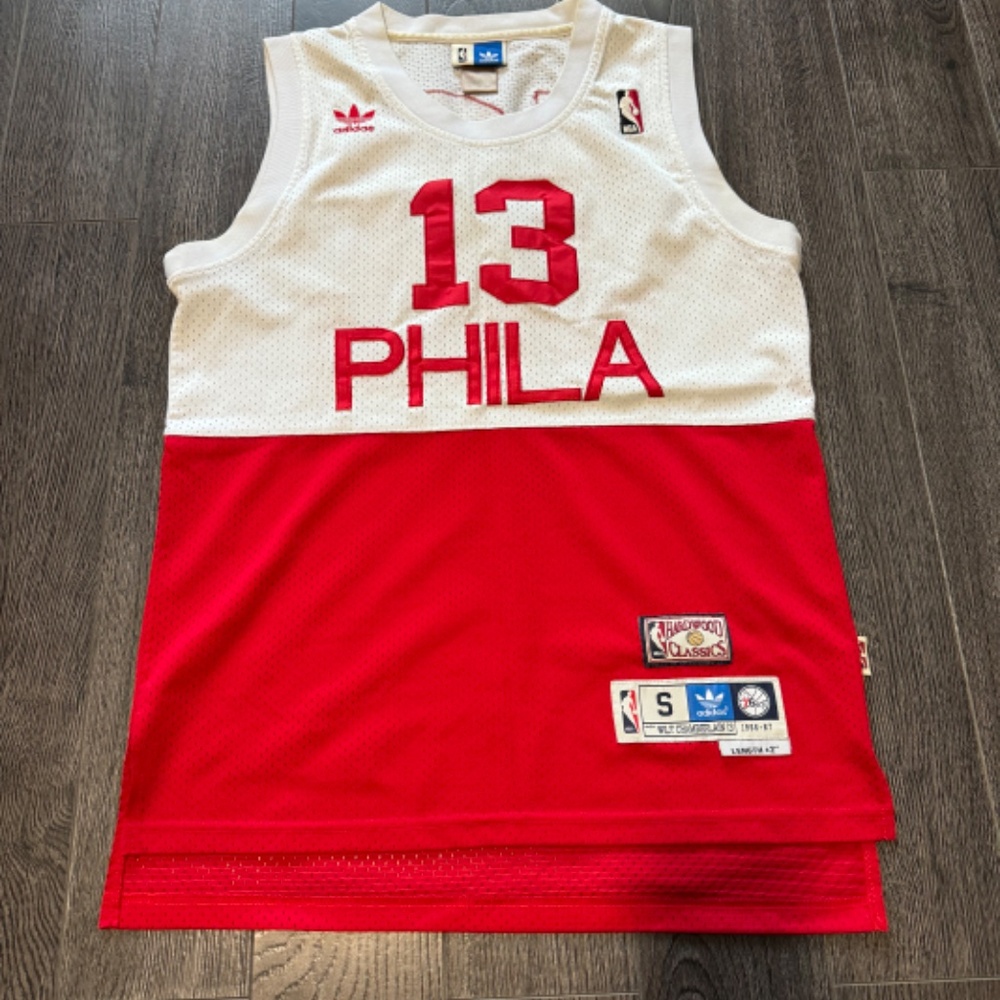 Wilt Chamberlain Philadelphia 76ers Adidas Hardwood Classics Jersey